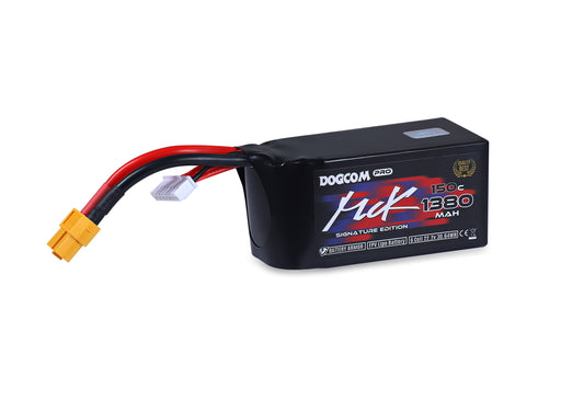 DOGCOM+MCK 1380mAh 6S 22.2V 150C FPV lipo battery