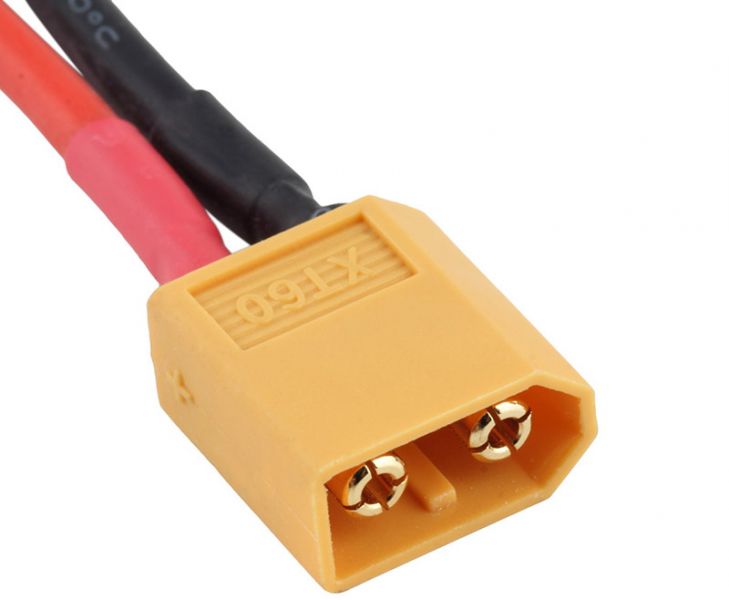 Yellow XT60 Lipo Pigtail 16AWG Wire