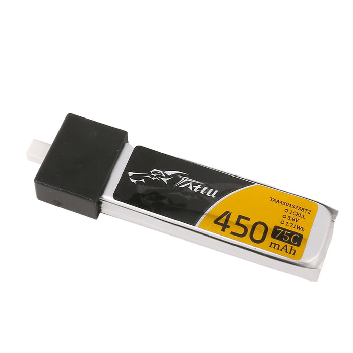 Tattu 450mAh 3.8V High Voltage 75C 1S1P Lipo Battery With BT 2.0 Plug