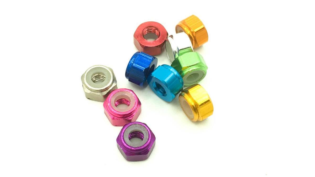 M3 ANODIZED LOCKNUT X 1