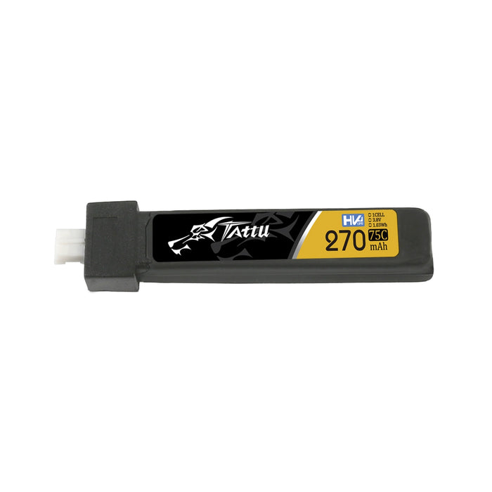 Tattu 270mAh 3.8V High Voltage 75C 1S1P Lipo Battery With JST-PHR 2.0 Plug