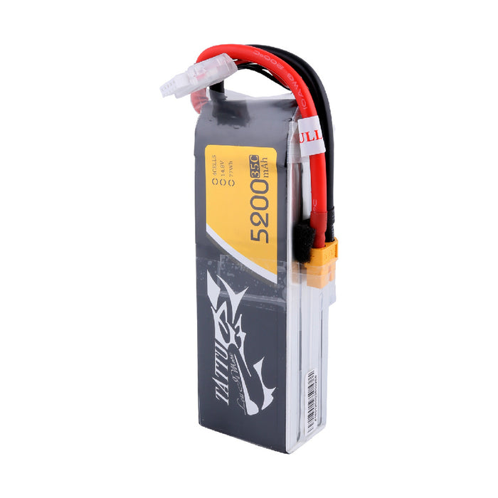 Tattu 5200mAh 14.8V 35C 4S1P Lipo Battery Pack With XT60 Plug