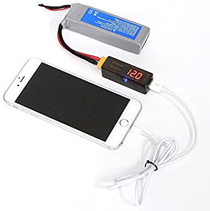 AOKoda Lipo to USB Power Converter QC3.0 Adapter Quick Charger for Smartphone Tablet PC