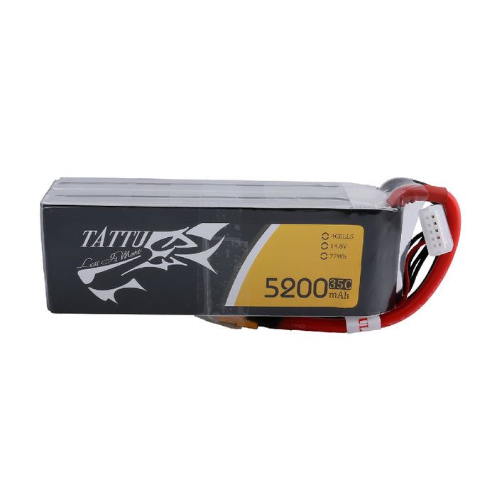Tattu 5200mAh 14.8V 35C 4S1P Lipo Battery Pack With XT60 Plug