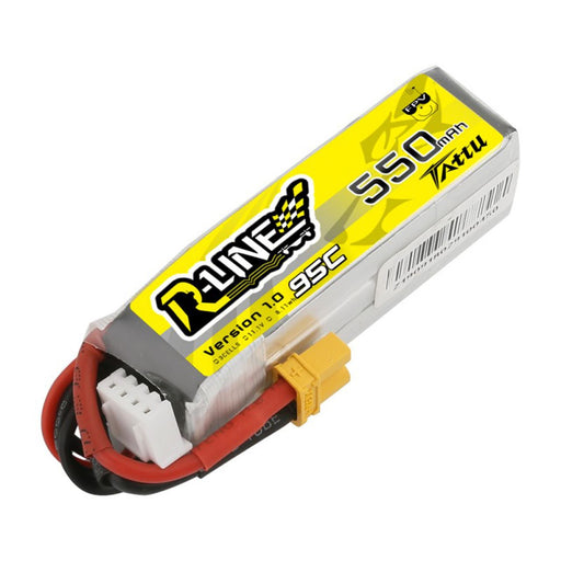 Tattu R-Line 550mAh 11.1V 95C 3S1P Lipo Battery Pack With XT30 Plug