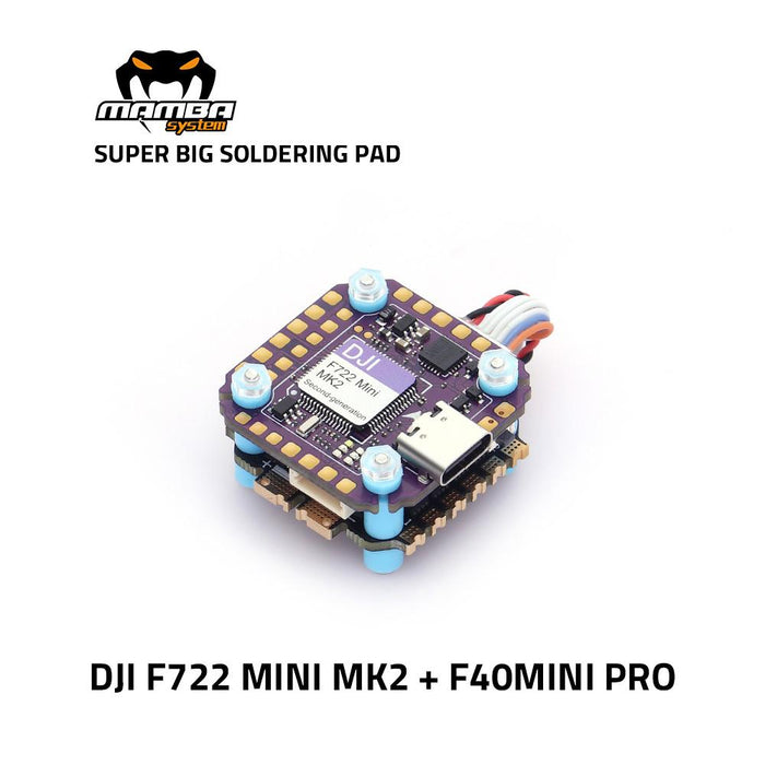 MAMBA DJI F722 Mini MK2 40A 2-6S 32bit Flight Controller Stack