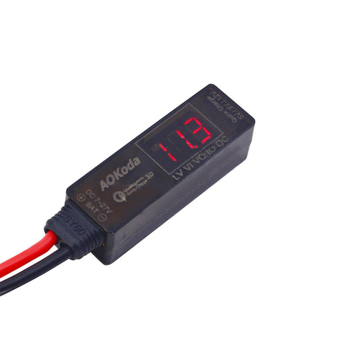 AOKoda Lipo to USB Power Converter QC3.0 Adapter Quick Charger for Smartphone Tablet PC