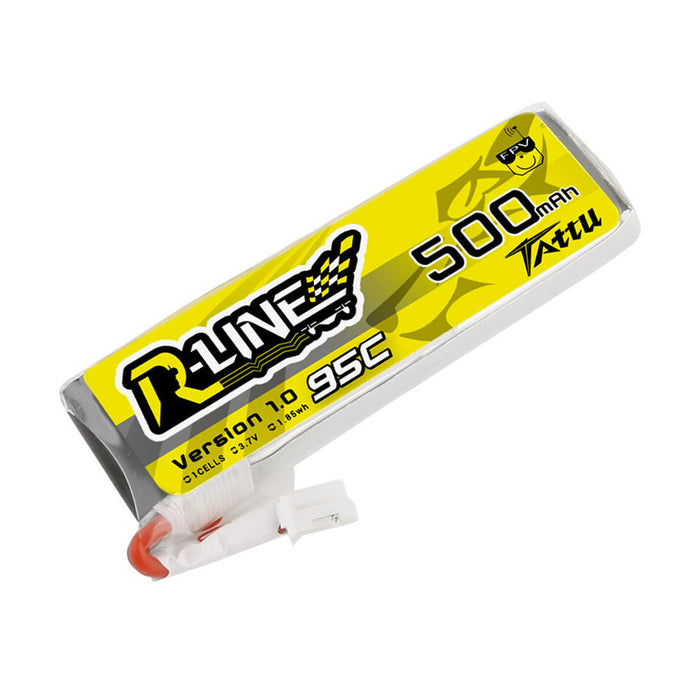 Tattu 500mAh 3.7V 95C 1S1P Lipo Battery Pack With JST-PHR Plug