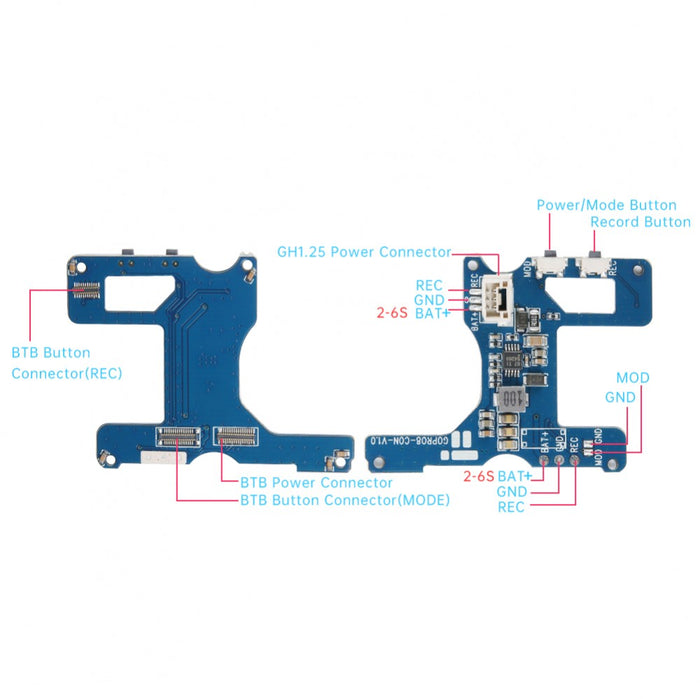 Naked GoPro Hero 8 Case TPU with BEC Board